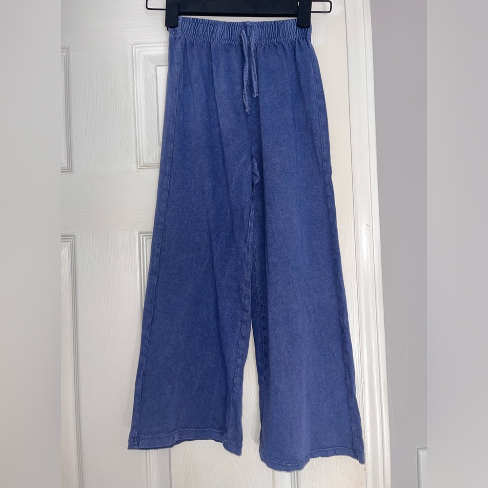Zara Kids Soft Comfy Wide Leg Pants Elastic Waist Size 7